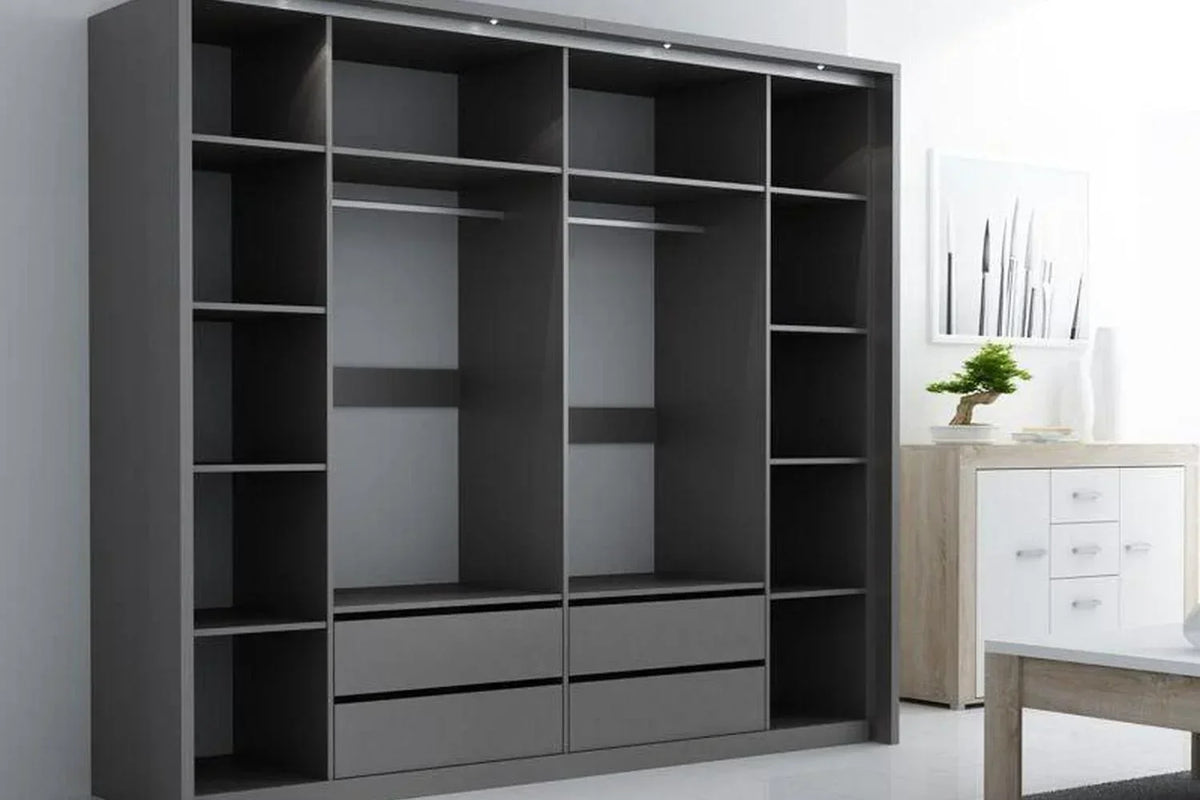 Brema 256 Wardrobe Lava With Mirror