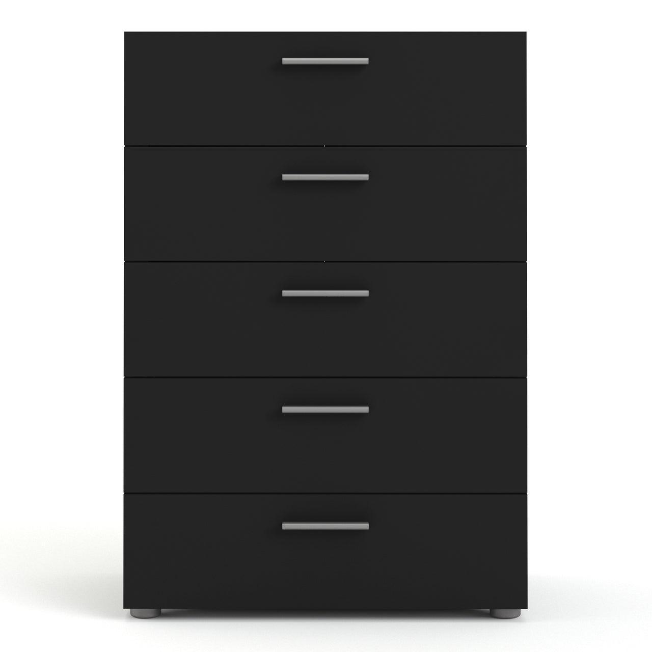 Pepe Chest of 5 Drawers in Black