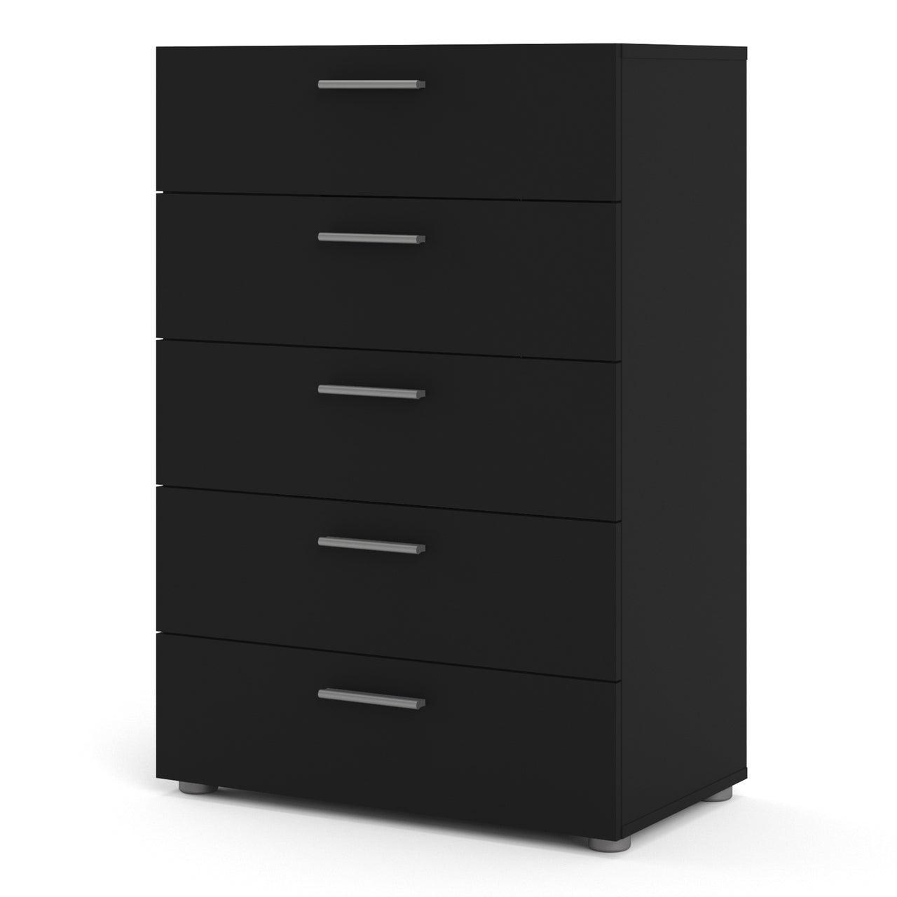 Pepe Chest of 5 Drawers in Black