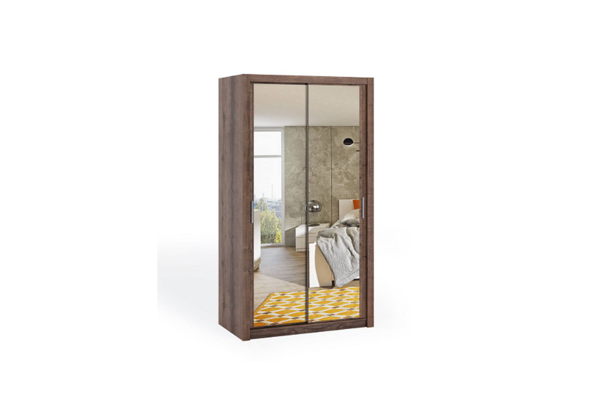 Bono Sliding Wardrobe With Mirror 120