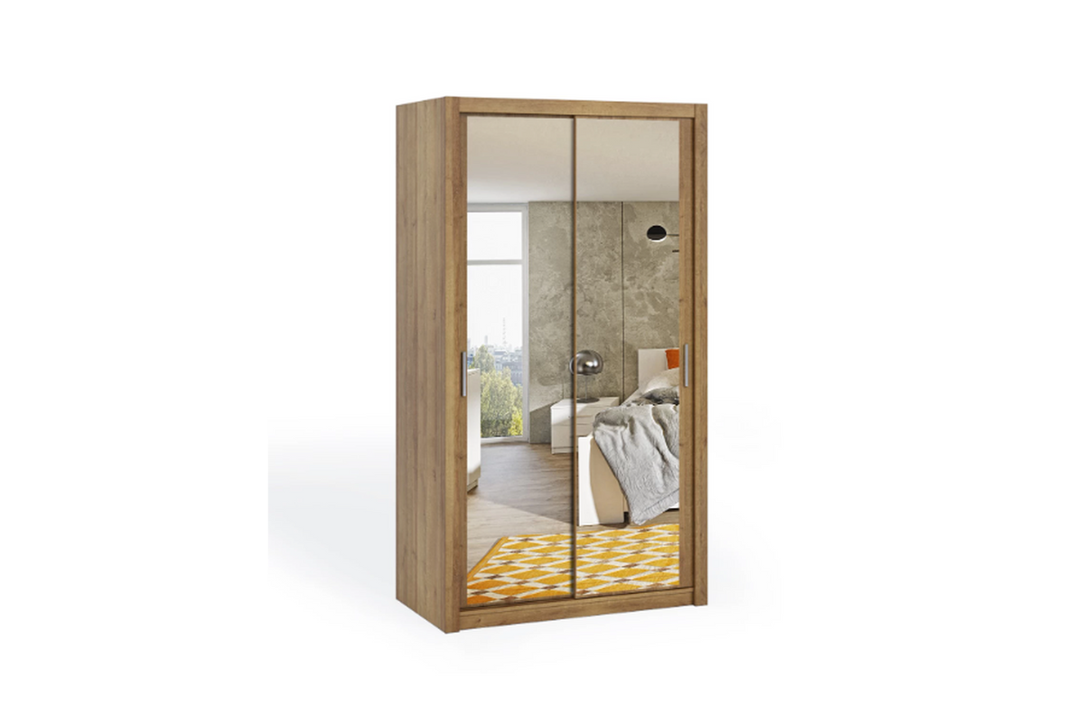 Bono Sliding Wardrobe With Mirror 120