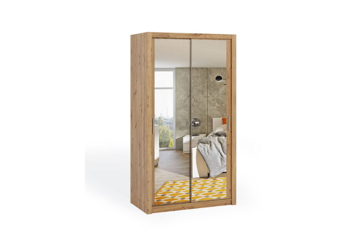 Bono Sliding Wardrobe With Mirror 120