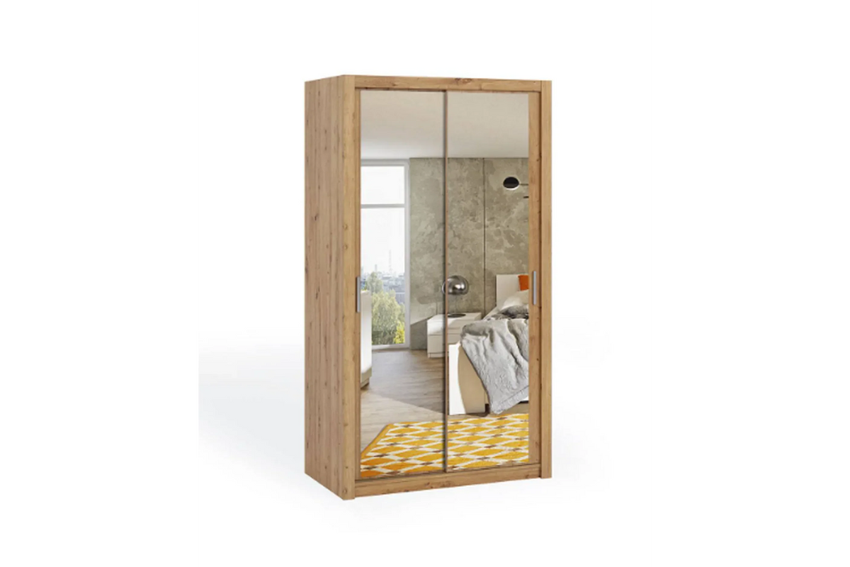 Bono Sliding Wardrobe With Mirror 120