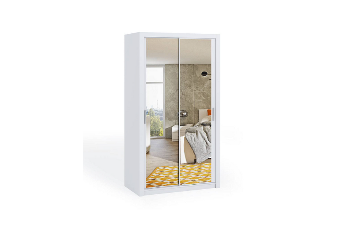 Bono Sliding Wardrobe With Mirror 120