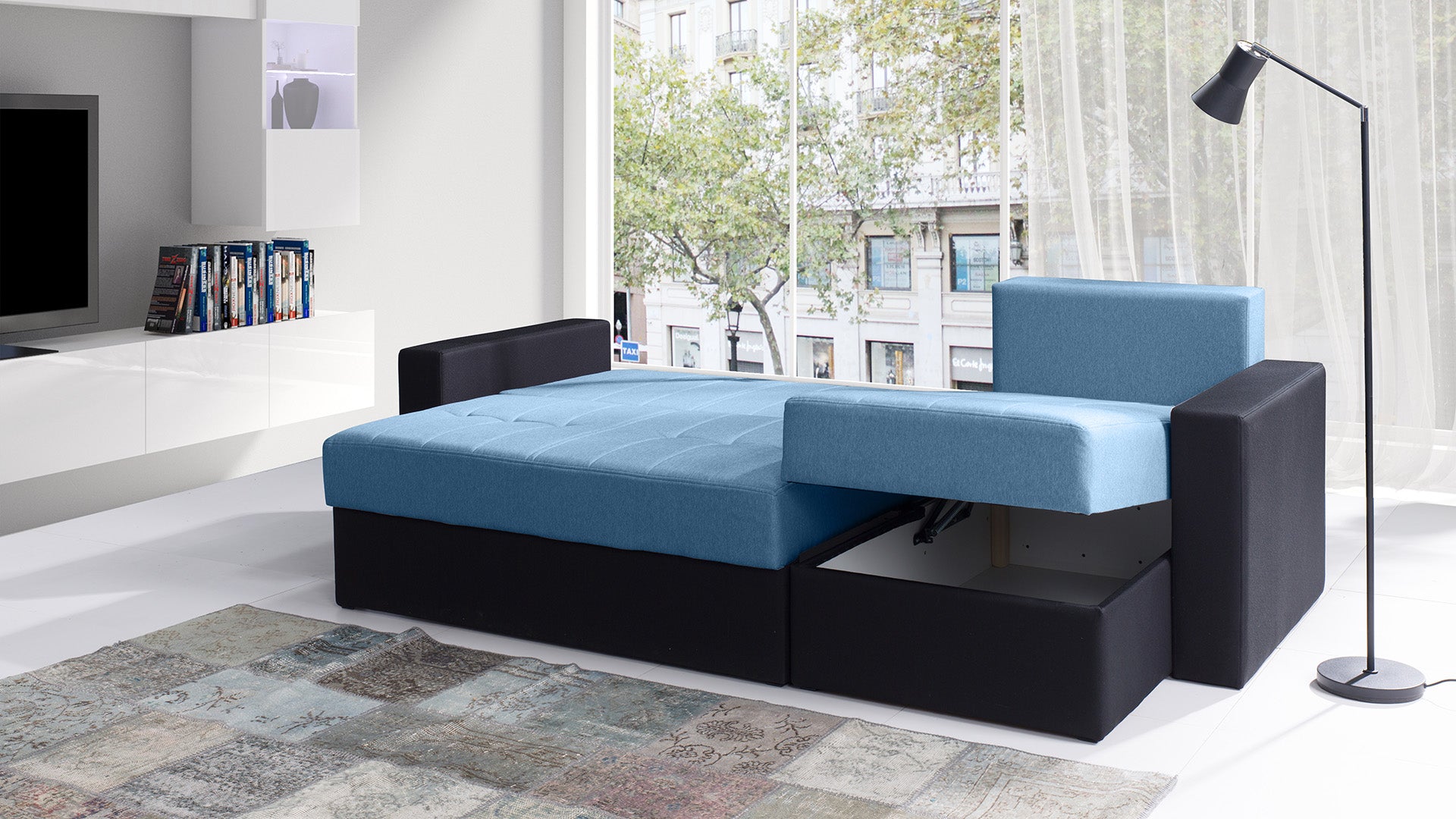 Cala Corner Sofa Bed Blue