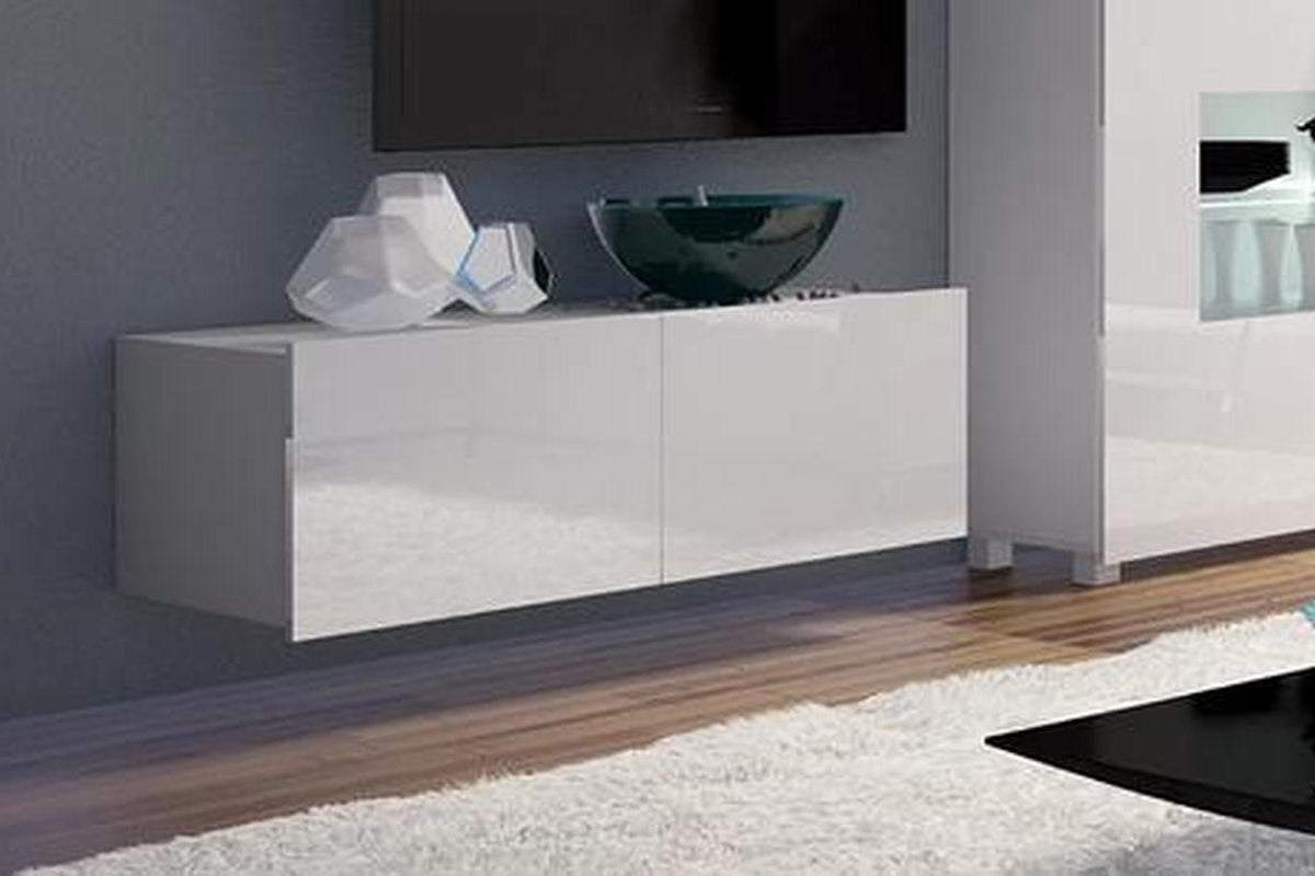Cala Express Delivery White Gloss Tv Unit 100
