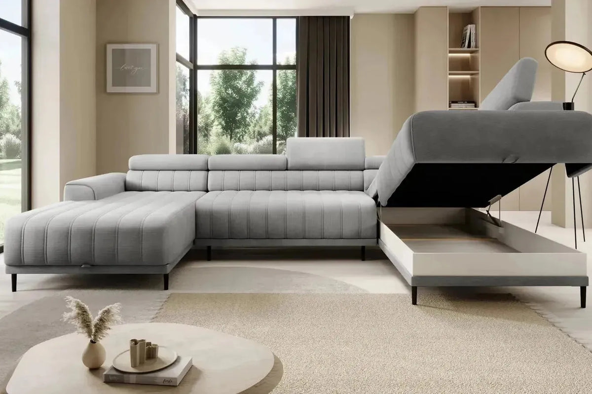 Caldo Xl U Shape Corner Sofa Bed With Storage