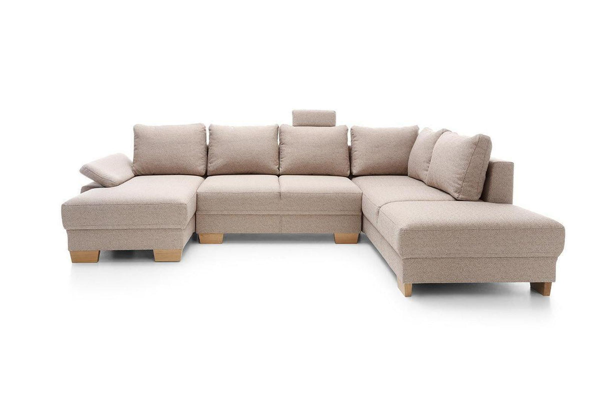 Chivas 3 U Shape Corner Sofa Bed In Soro 61