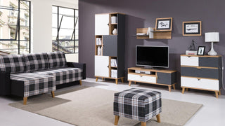 Memone Dark Footstool - Msofas LTD