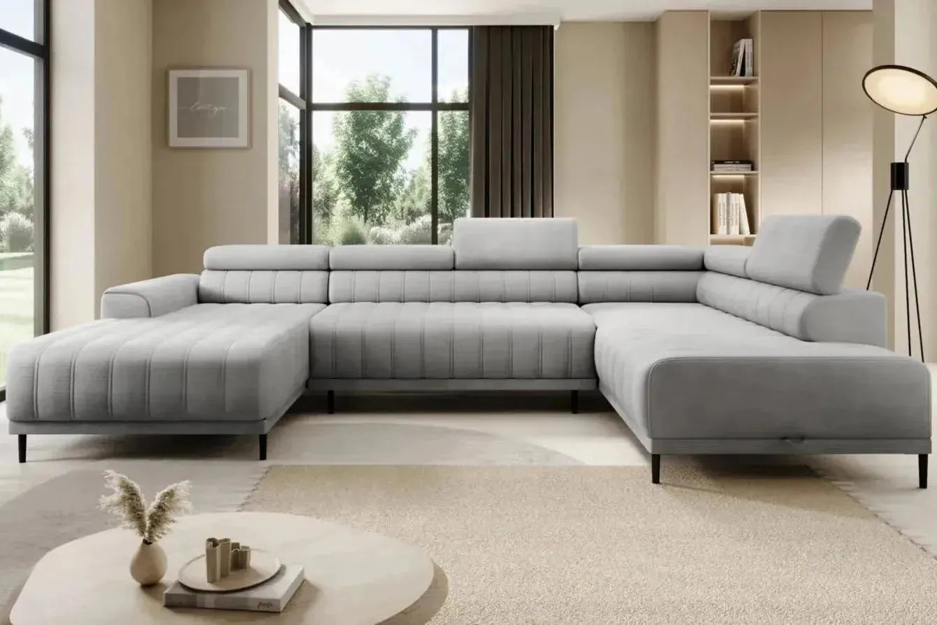 Caldo Xl U Shape Corner Sofa Bed With Storage