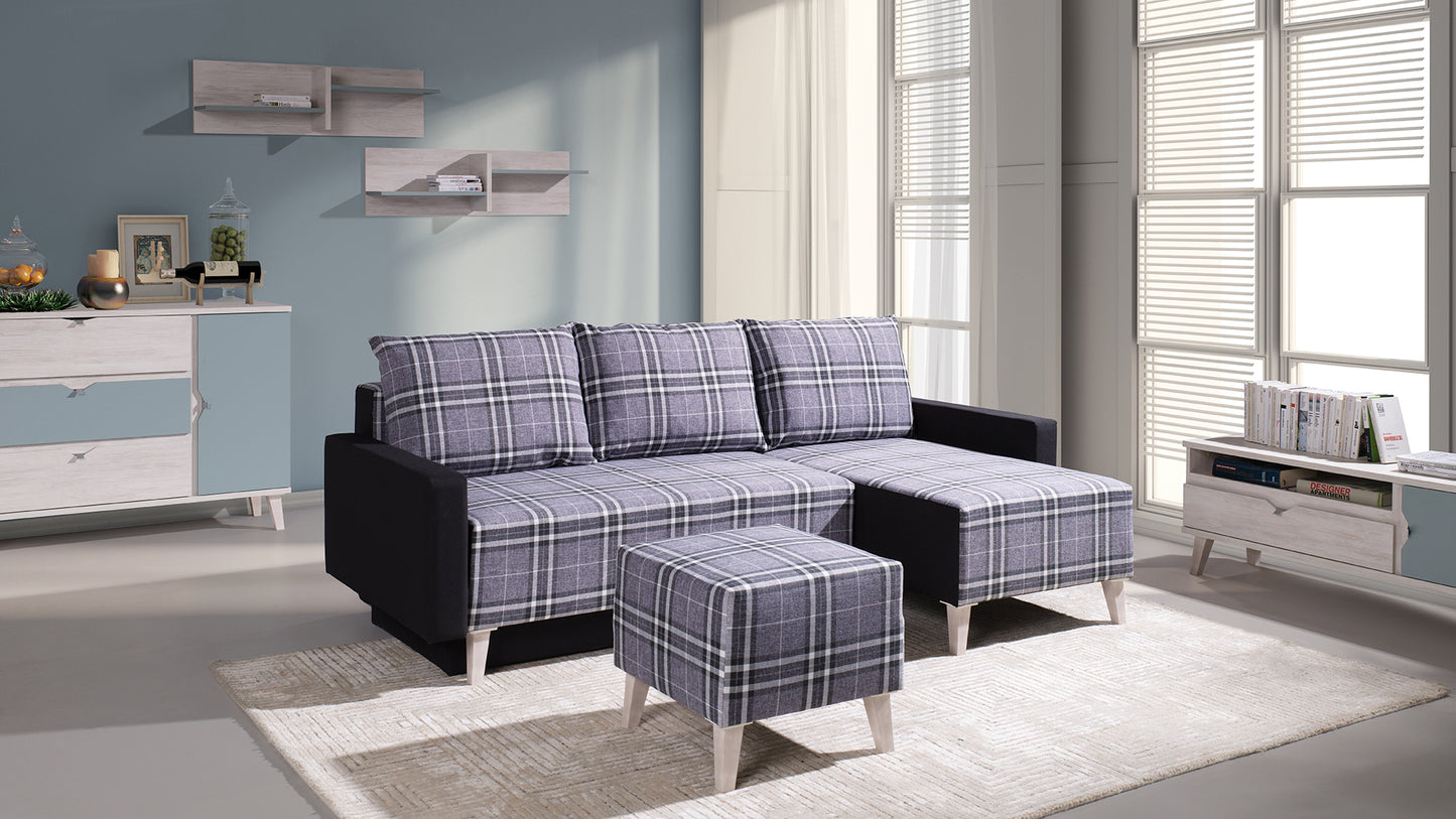 Memone Light Corner Sofa Bed