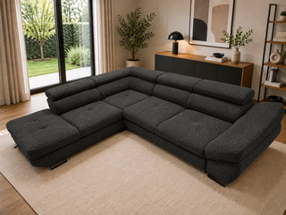 Fabio Express Delivery narożna rozkładana sofa z pojemnikiem Curio 97