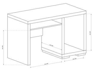 Vegas Desk with drawers 120 - Msofas LTD