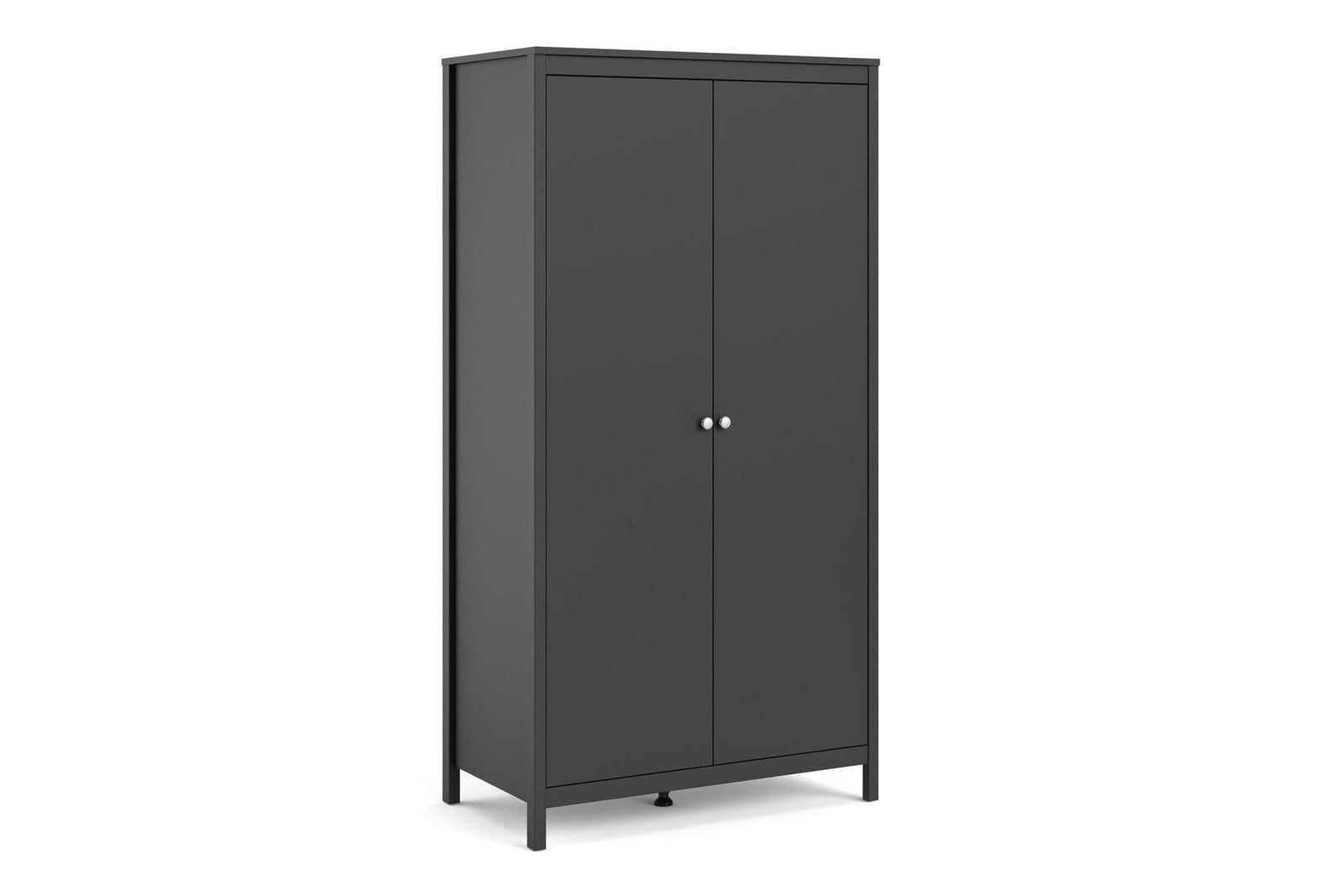 Madrid Wardrobe With 2 Doors In Matt Black
