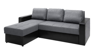 Diamond Black/Grey Corner Sofa Bed - Msofas LTD