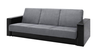 Diamond Black/Grey Sofa Bed - Msofas LTD