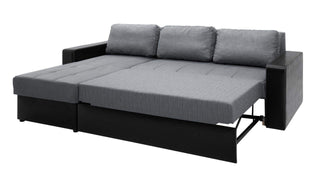 Diamond Black/Grey Corner Sofa Bed - Msofas LTD