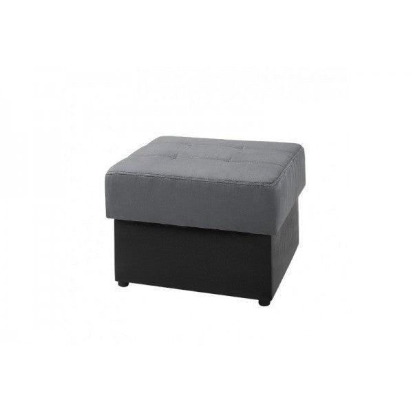 Diamond Footstool Black/Grey - Msofas LTD