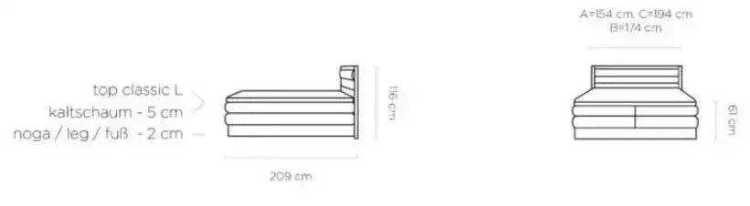 Bed Diori dimensions