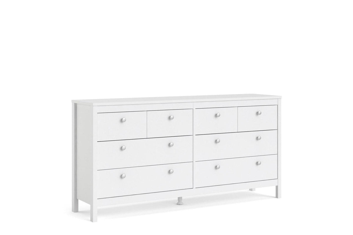 Madrid 4+4 Chest of Drawers In White