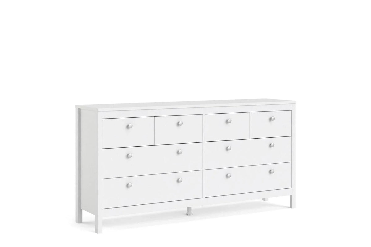 Madrid 4+4 Chest of Drawers In White