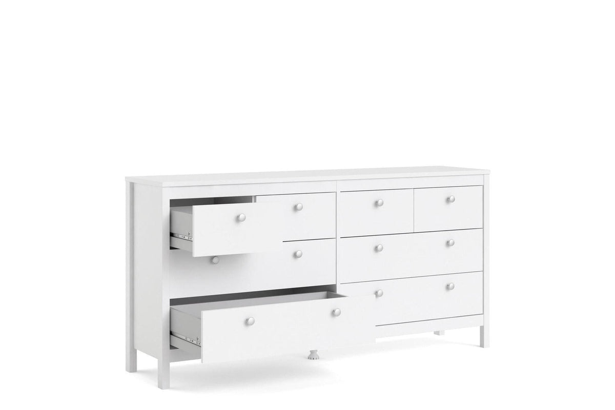 Madrid 4+4 Chest of Drawers In White