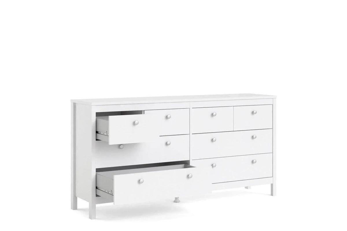 Madrid 4+4 Chest of Drawers In White