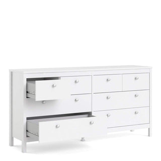 Madrid Double Dresser 4+4 Drawers in White - Msofas LTD