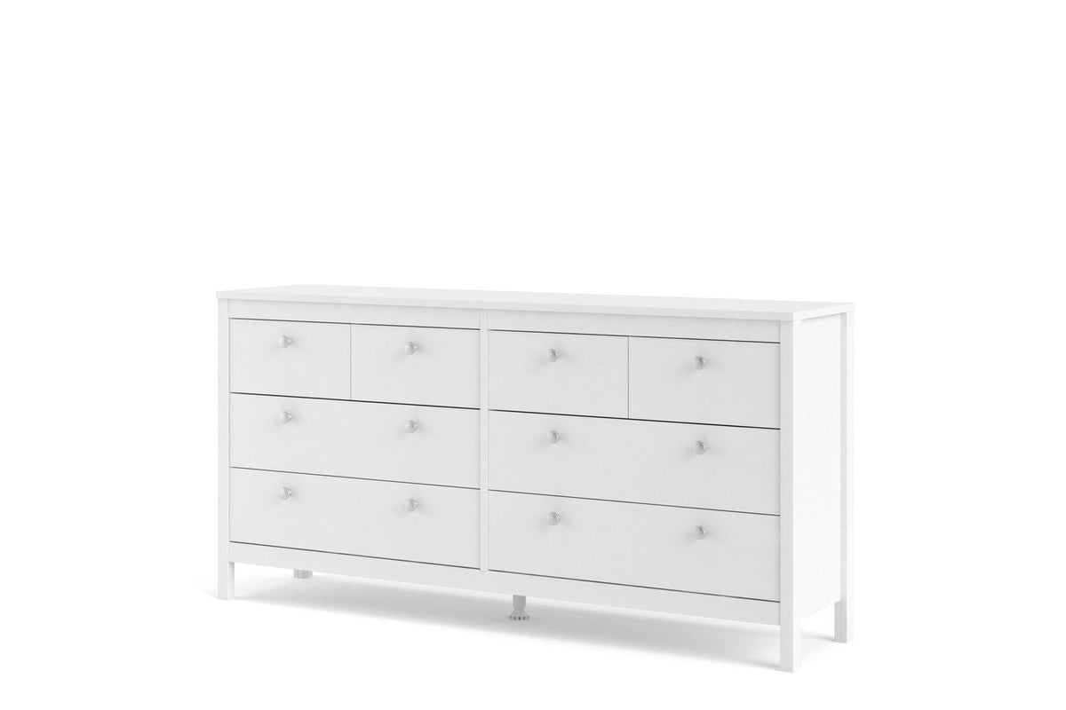 Madrid 4+4 Chest of Drawers In White