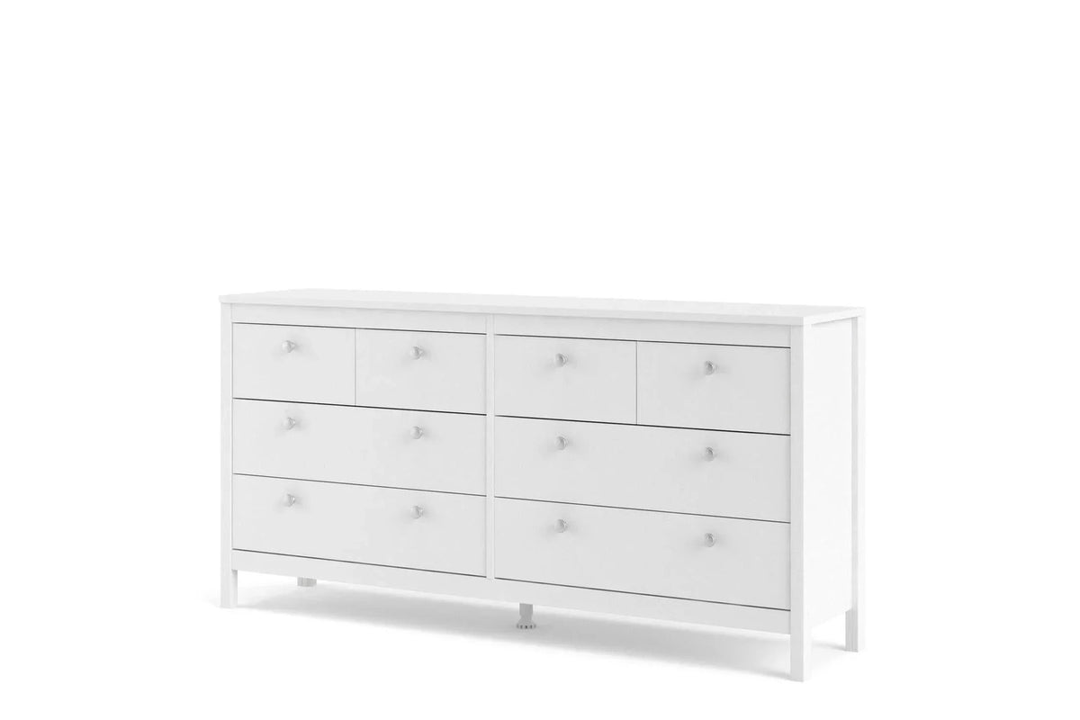 Madrid 4+4 Chest of Drawers In White