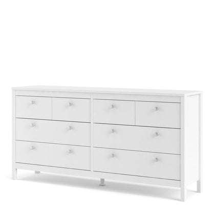 Madrid Double Dresser 4+4 Drawers in White