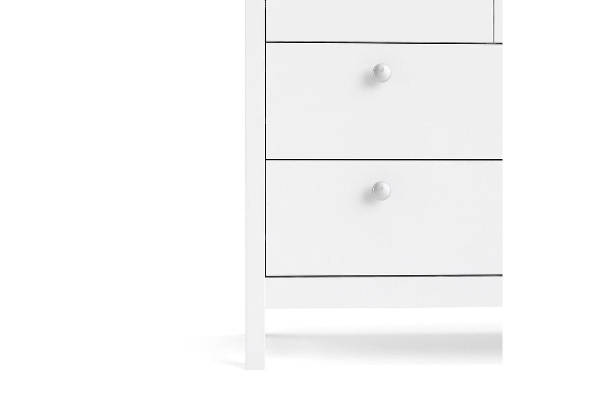 Madrid 4+4 Chest of Drawers In White
