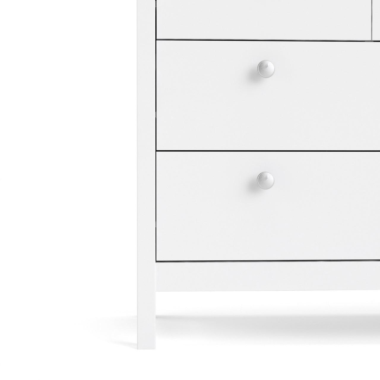 Madrid Double Dresser 4+4 Drawers in White