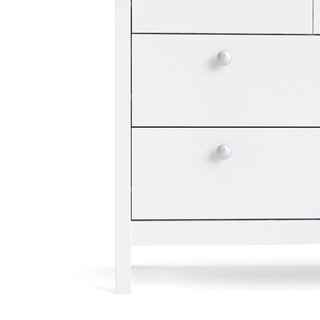 Madrid Double Dresser 4+4 Drawers in White - Msofas LTD