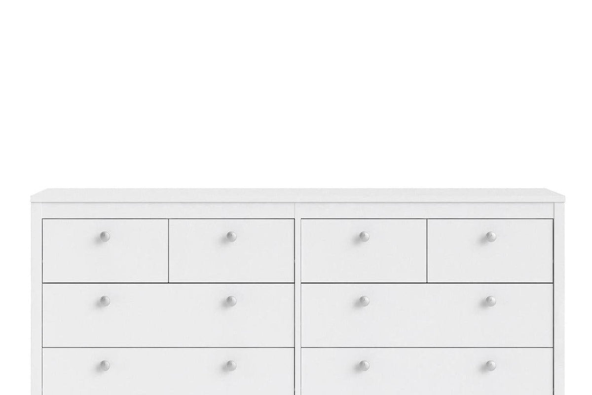 Madrid 4+4 Chest of Drawers In White