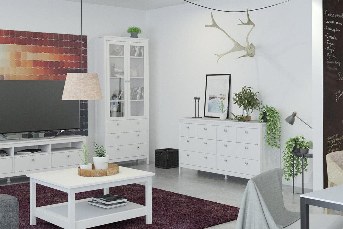 Madrid 4+4 Chest of Drawers In White