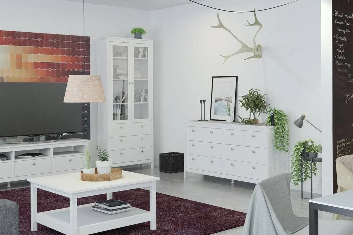 Madrid 4+4 Chest of Drawers In White