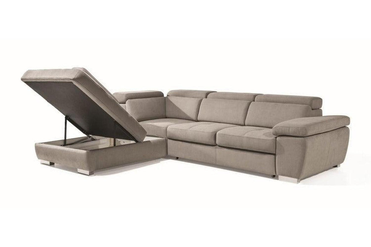 Rosso II Corner Sofa Bed With Storage