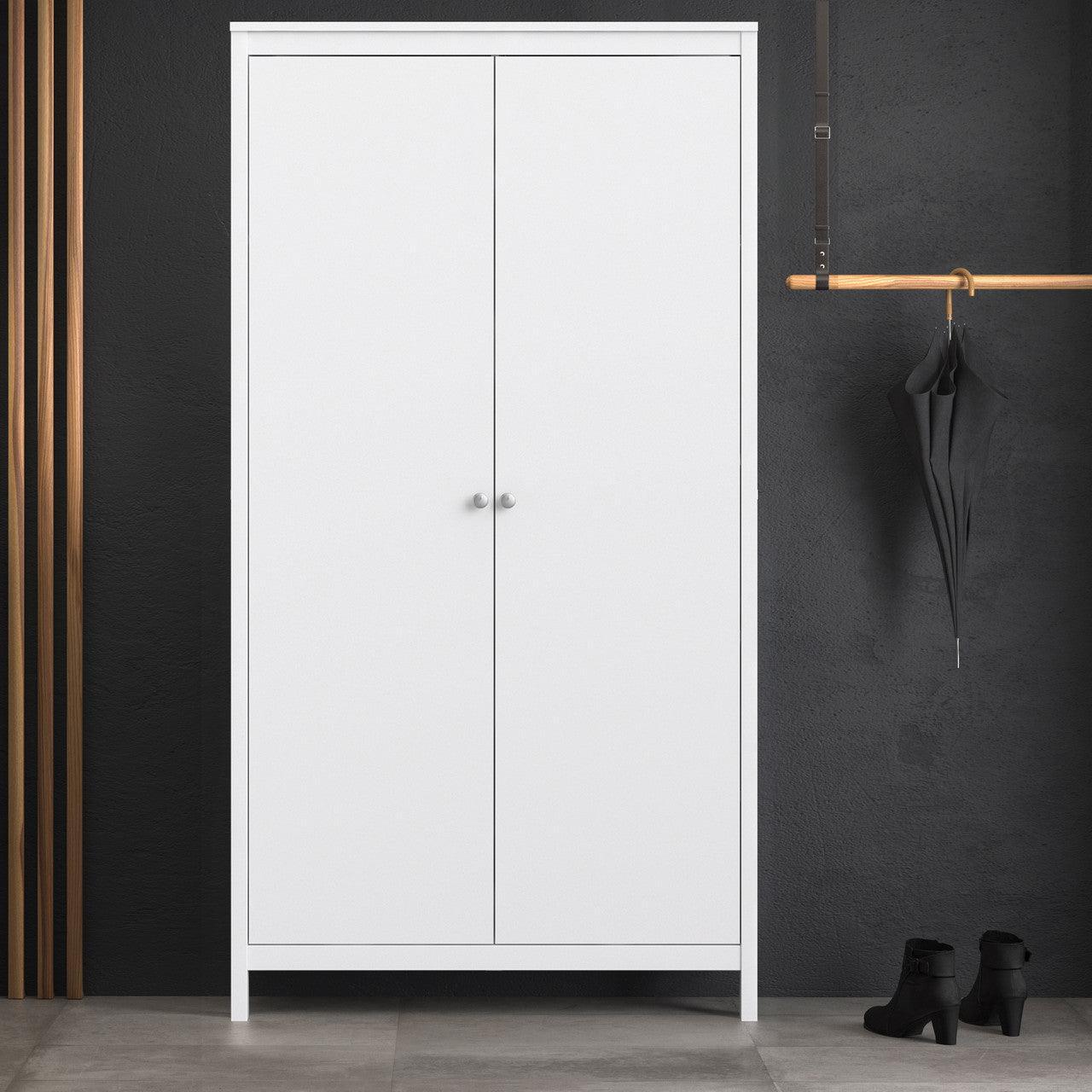 Madrid Wardrobe with 2 Doors in White