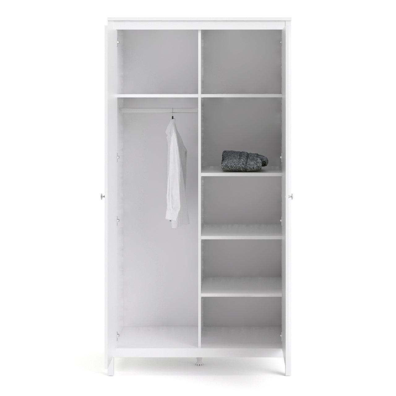 Madrid Wardrobe with 2 Doors in White