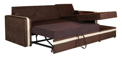 Euphoria Brown Corner Sofa Bed