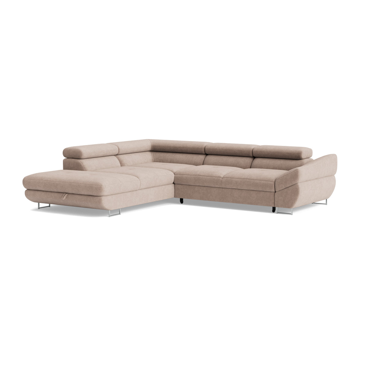 Fabio Corner Sofa Bed With Storage Kensington Mink