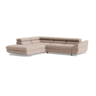 Fabio Corner Sofa Bed With Storage Kensington Mink