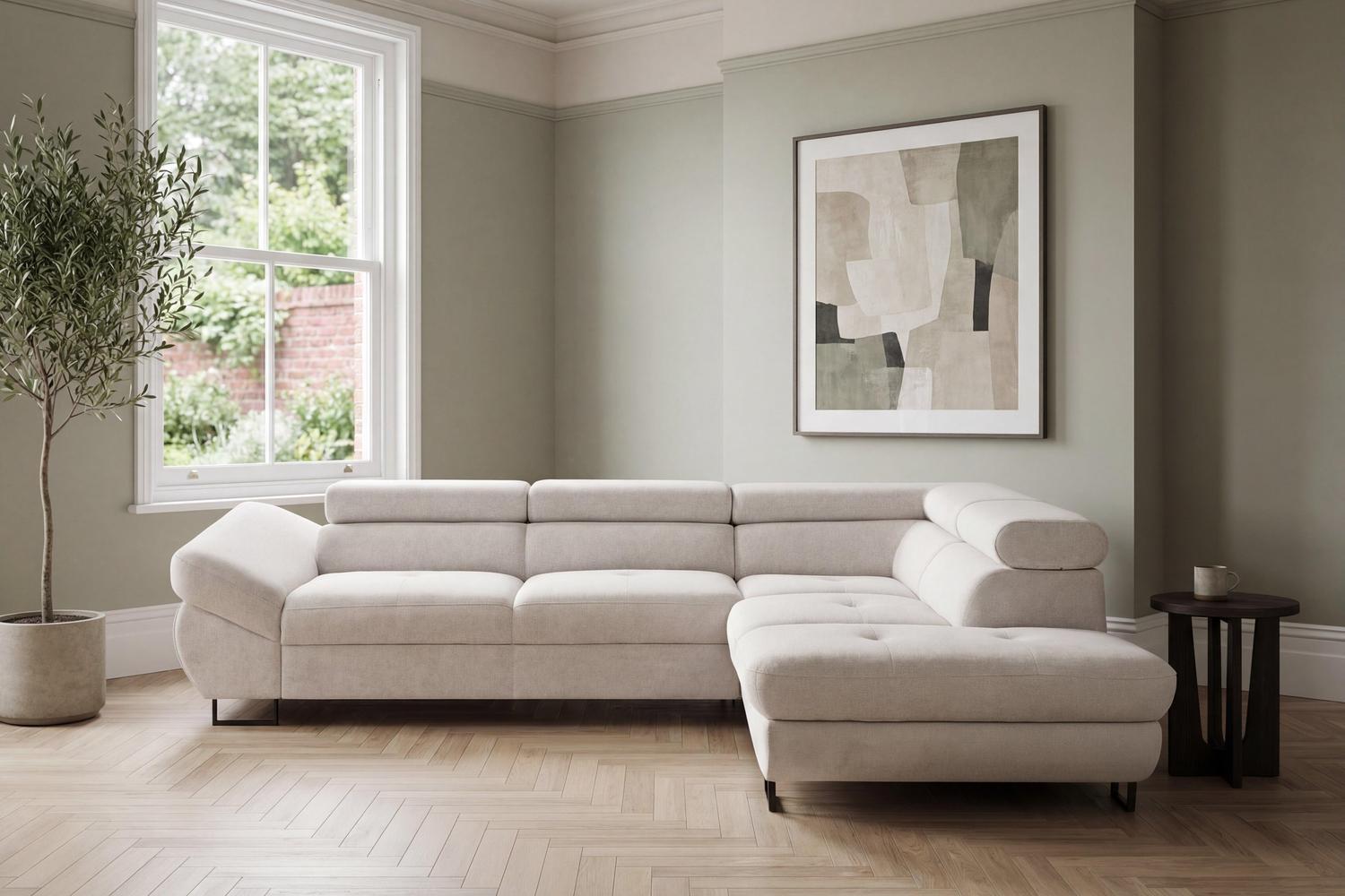 Fabio Express Delivery Corner Sofa Bed With Storage Curio 84
