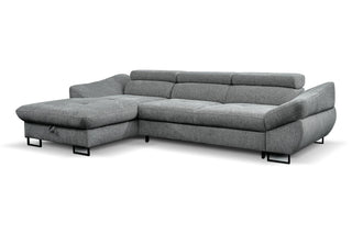 Sofa narożna Fabio z funkcją spania i długim krzesłem ze schowkiem