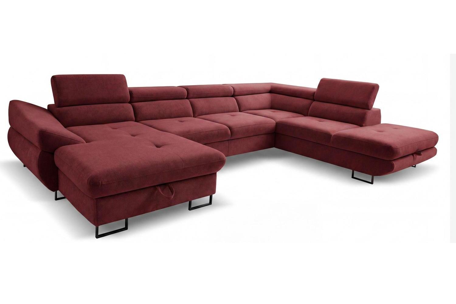 Fabio U Shape Corner Sofa Bed With Storage