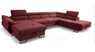 Fabio U Shape Corner Sofa Bed With Storage
