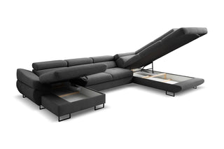 Fabio U Shape Corner Sofa Bed with Storage