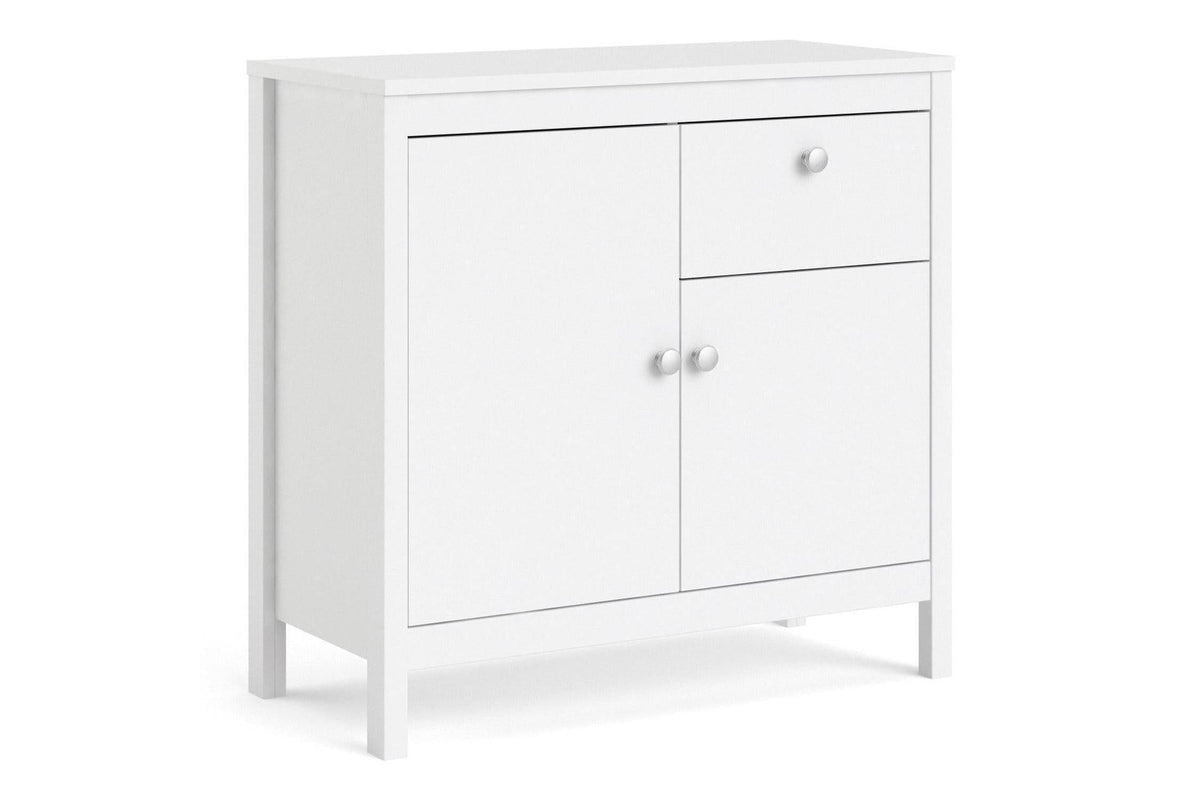 Madrid Sideboard 2 Doors + 1 Drawer In White