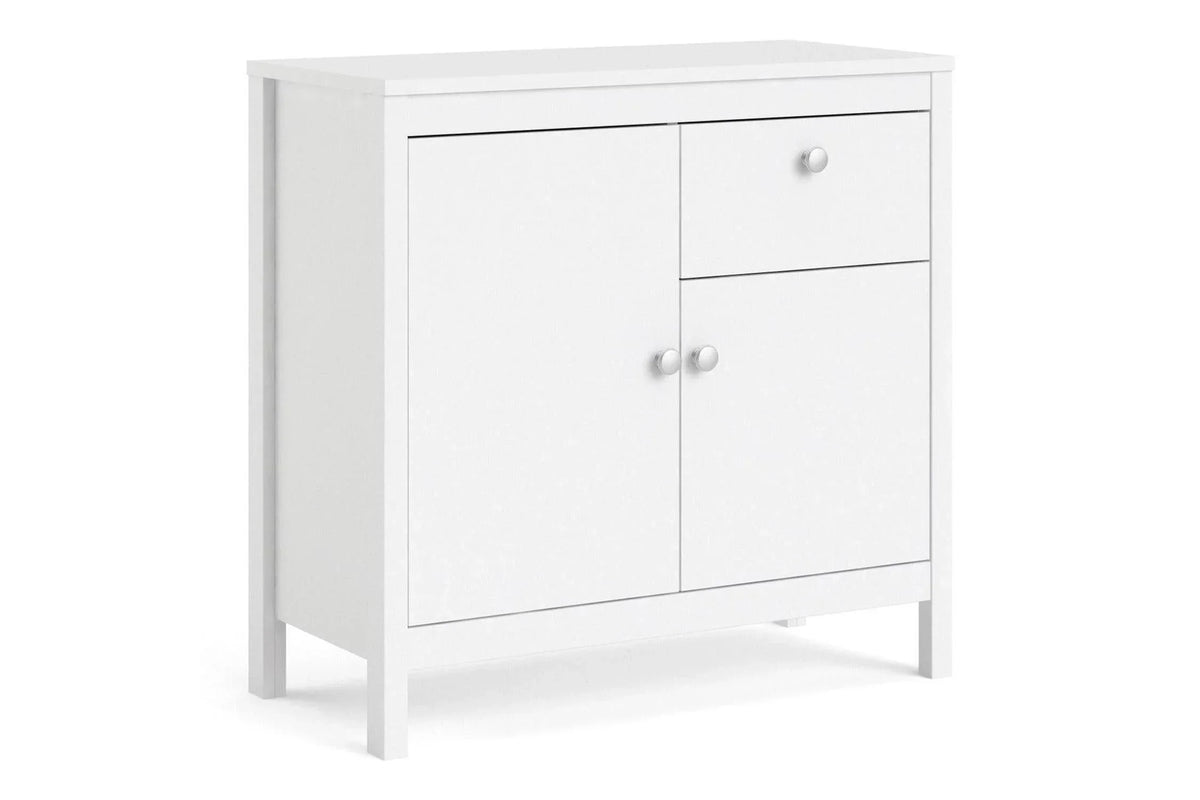 Madrid Sideboard 2 Doors + 1 Drawer In White